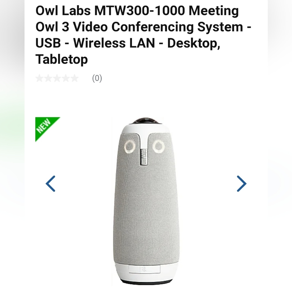 Blk Owl Labs MTW 300-1000 Meeting Owl 3 Video Conferencing System